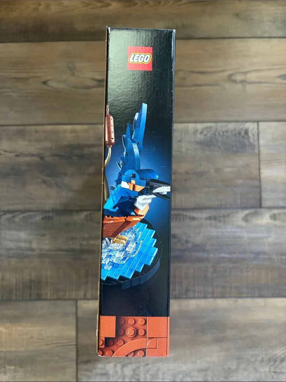 Lego Kingfisher Sculpture - Blue & Orange - Picture 5 of 6